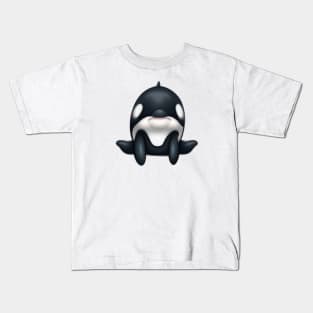 Cute Orca Drawing Kids T-Shirt